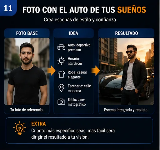 Escena lifestyle con automóvil