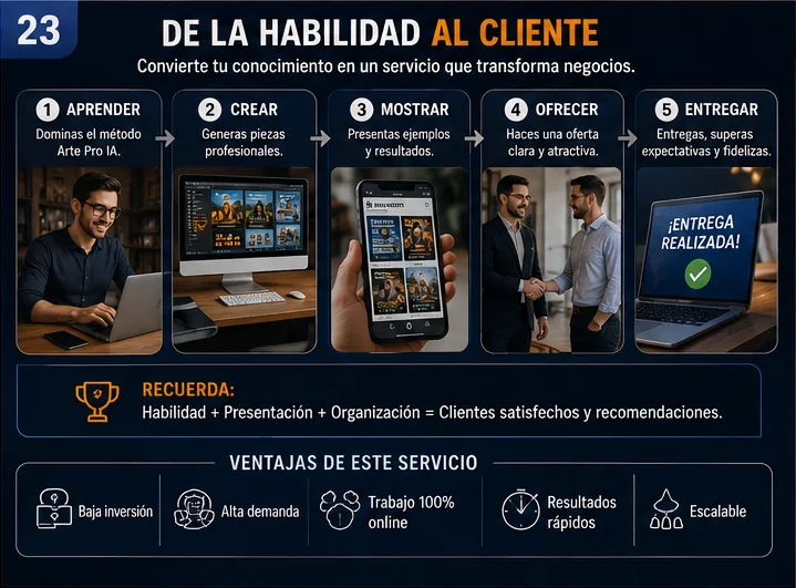 Proceso para convertir la habilidad en servicio